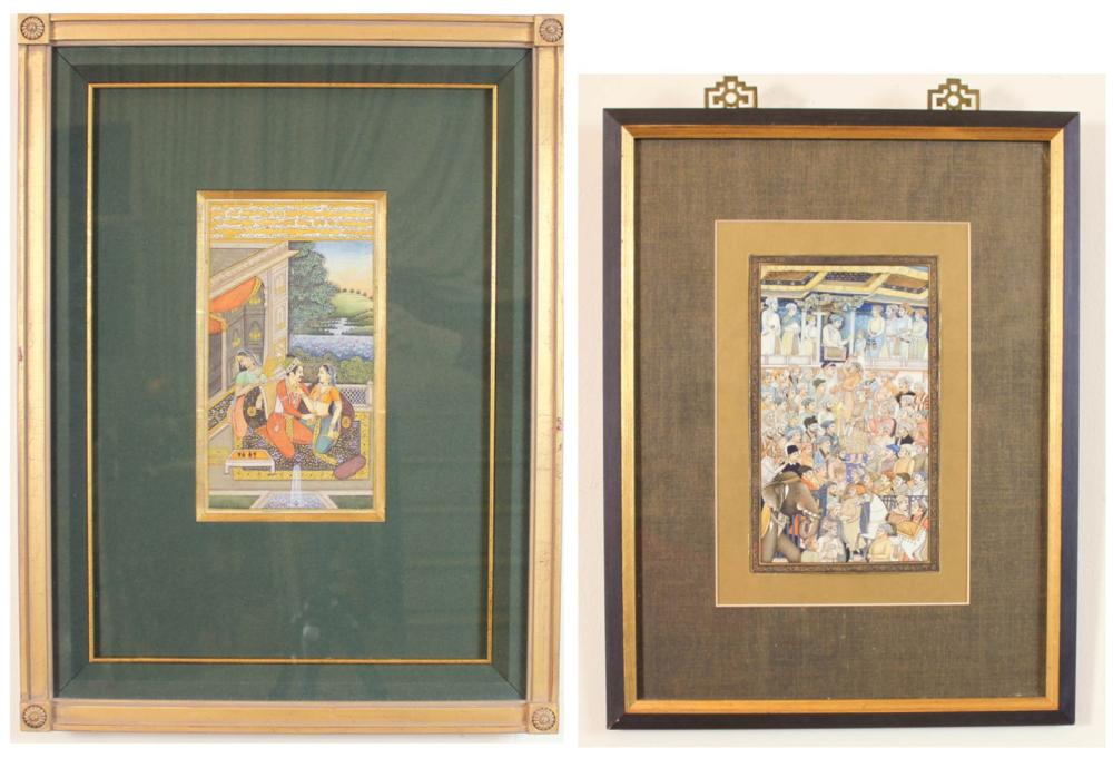 TWO HAND PAINTED INDO-PERSIAN
