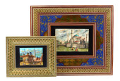 TWO HAND PAINTED PANELS IN KHA