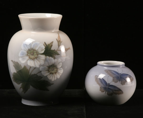 Two hand painted Royal Copenhagen