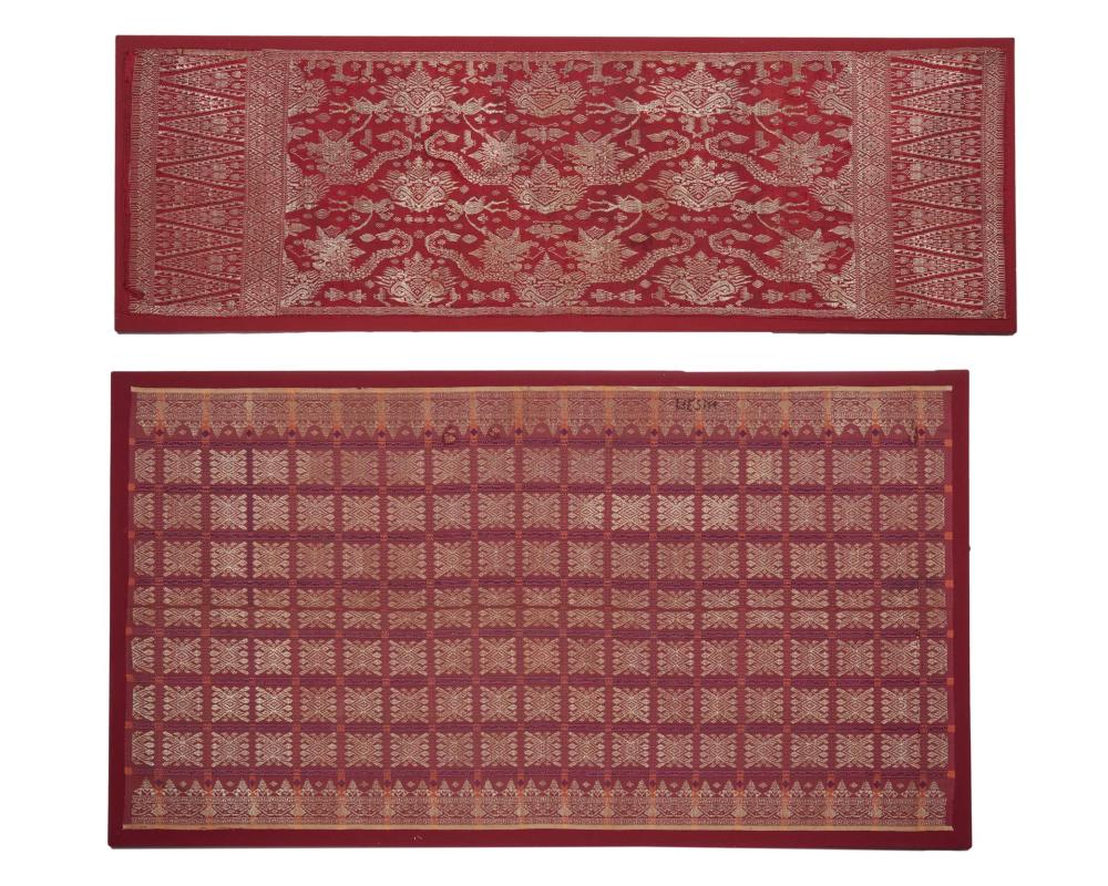 TWO HAND-WOVEN BALINESE "SONGKET"