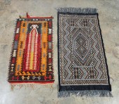 TWO HAND WOVEN WOOL ORIENTAL R