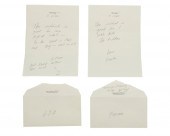 TWO HAND-WRITTEN LETTERS AND E