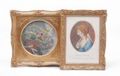 TWO HANDCOLORED ENGRAVINGS. Eu
