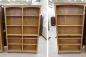 TWO HANDCRAFTED WOOD BOOKCASES