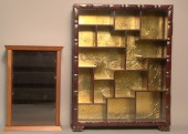 TWO HANGING DISPLAY CABINETS i