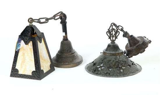 TWO HANGING LIGHTS.  American 