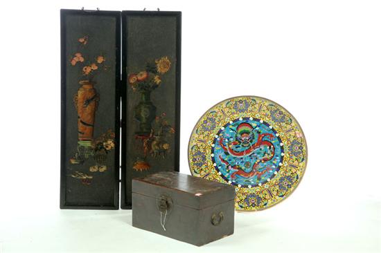 TWO HANGING PANELS  BOX  AND A