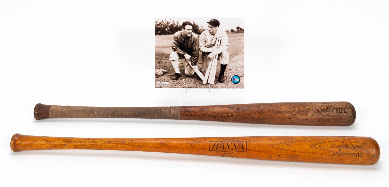 TWO HANNA BASEBALL BATS W/ JOE