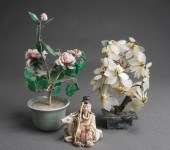 TWO HARDSTONE AND GLASS CHIP F