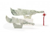 TWO HARDSTONE CHINESE CEREMONI