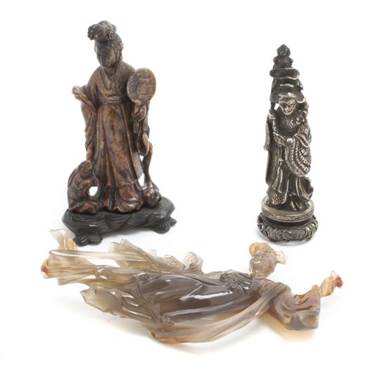 *Two Hardstone Figures each