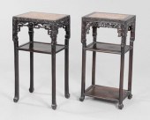 Two Hardwood Stands Chinese, l