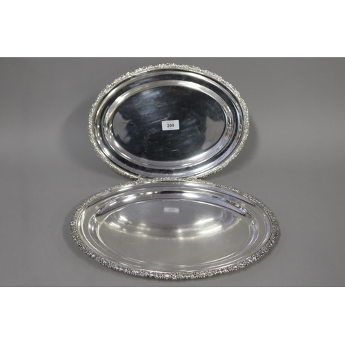 Two Hardy Bros Sheffield Plate oval