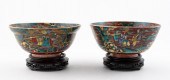 TWO, HEAVILY DECORATED CHINESE