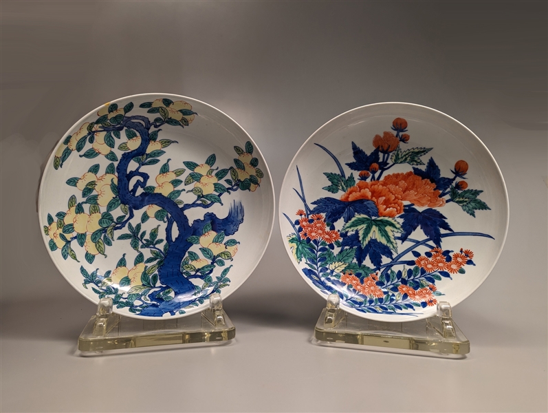 Two heavy Japanese porcelain
