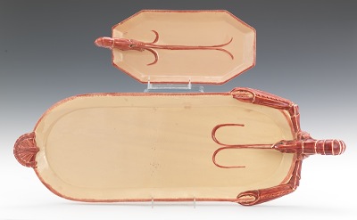 Two Henriot Quimper Lobster
