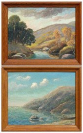 Two Henry Hallberg paintings (