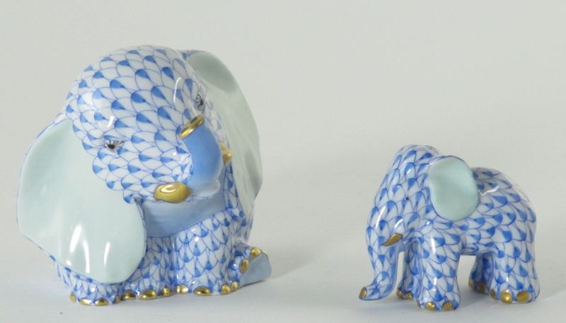 Two Herend Elephantsboth of hand