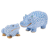 TWO HEREND PORCELAIN ANIMAL FI