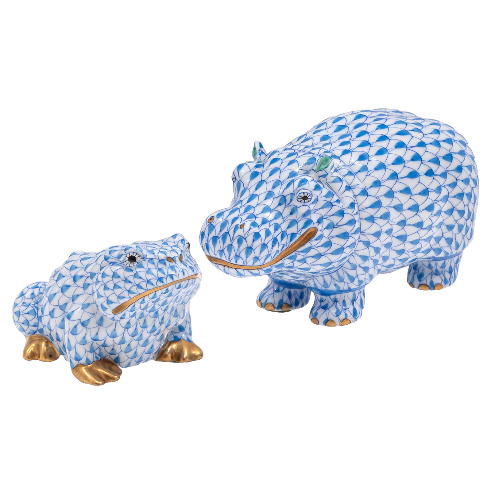 TWO HEREND PORCELAIN ANIMAL