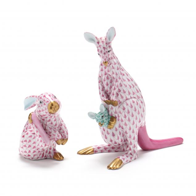 TWO HEREND PORCELAIN ANIMALS