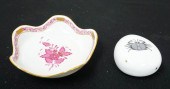 TWO HEREND PORCELAIN CABINET A