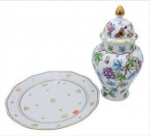TWO HEREND PORCELAIN PIECES, T