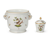 TWO HEREND PORCELAIN "ROTHSCHI