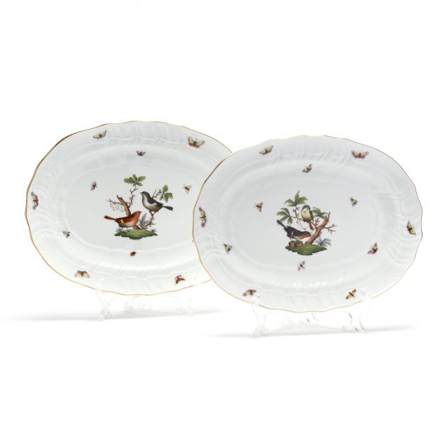 TWO HEREND PORCELAIN ROTHSCHILD