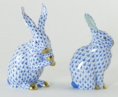 Two Herend Rabbitsboth of hand