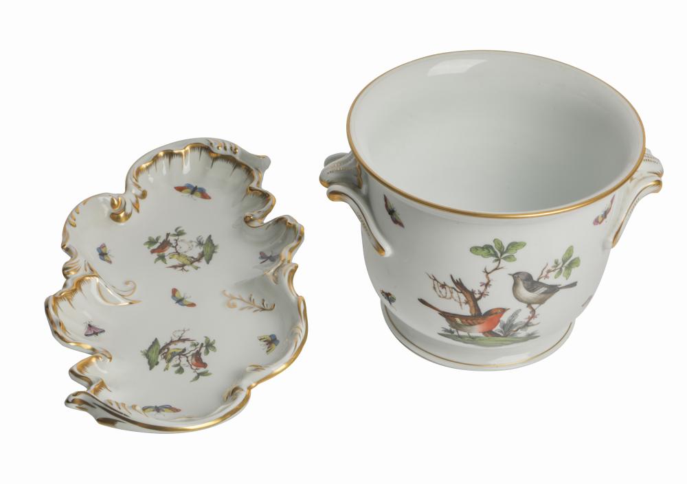 TWO HEREND "ROTHSCHILD BIRD"