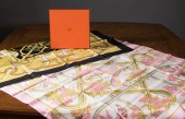 TWO HERMES PARIS SILK SCARVEST