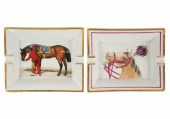 TWO HERMES PORCELAIN EQUESTRIA