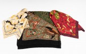 TWO HERMES SCARVES AND ONE SHA