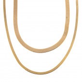TWO HERRINGBONE NECKLACES IN 1