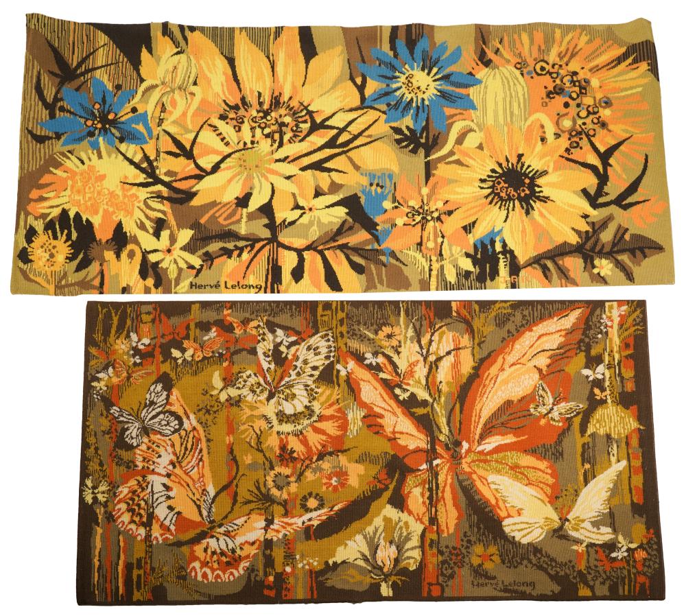 TWO HERVE LELONG TAPESTRY