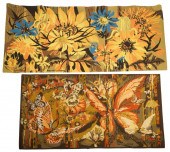 TWO HERVE LELONG TAPESTRY WALL