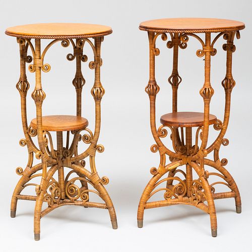 TWO HEYWOOD AND WAKEFIELD OAK AND