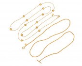 TWO HIGH KARAT GOLD NECKLACEST