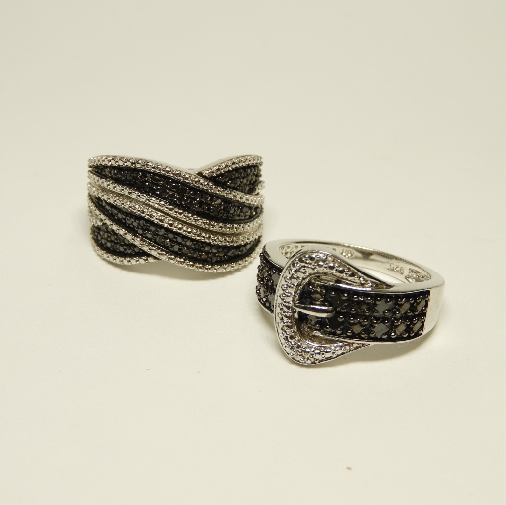 TWO HIGH STYLE STERLING SILVER
