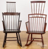TWO HIGHBACK WINDSOR ROCKING C