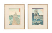 TWO HIROSHIGE II LANDSCAPE VIE