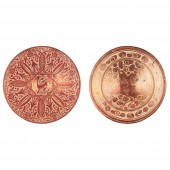 TWO HISPANO-MORESQUE COPPER LU