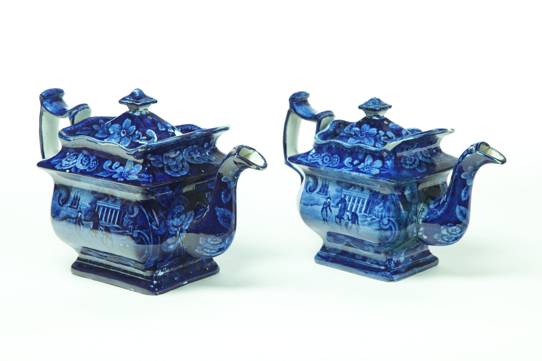 TWO HISTORIC BLUE STAFFORDSHIRE