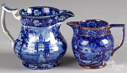 TWO HISTORICAL BLUE STAFFORDSHIRE