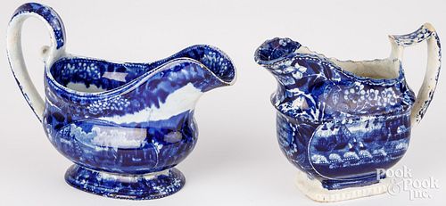 TWO HISTORICAL BLUE STAFFORDSHIRE