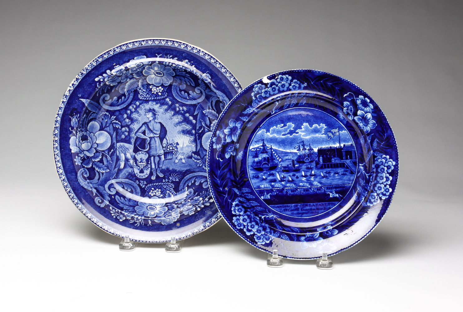 TWO HISTORICAL BLUE STAFFORDSHIRE