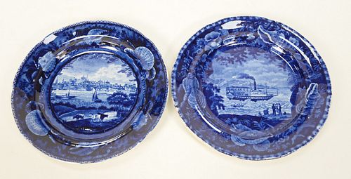 TWO HISTORICAL BLUE STAFFORDSHIRE
