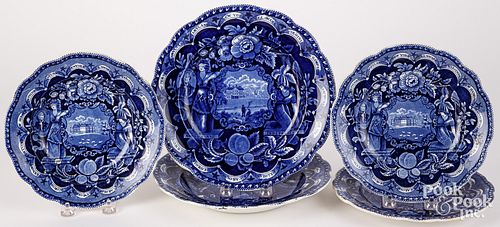 TWO HISTORICAL BLUE STAFFORDSHIRE