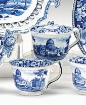 Two historical blue transferwa